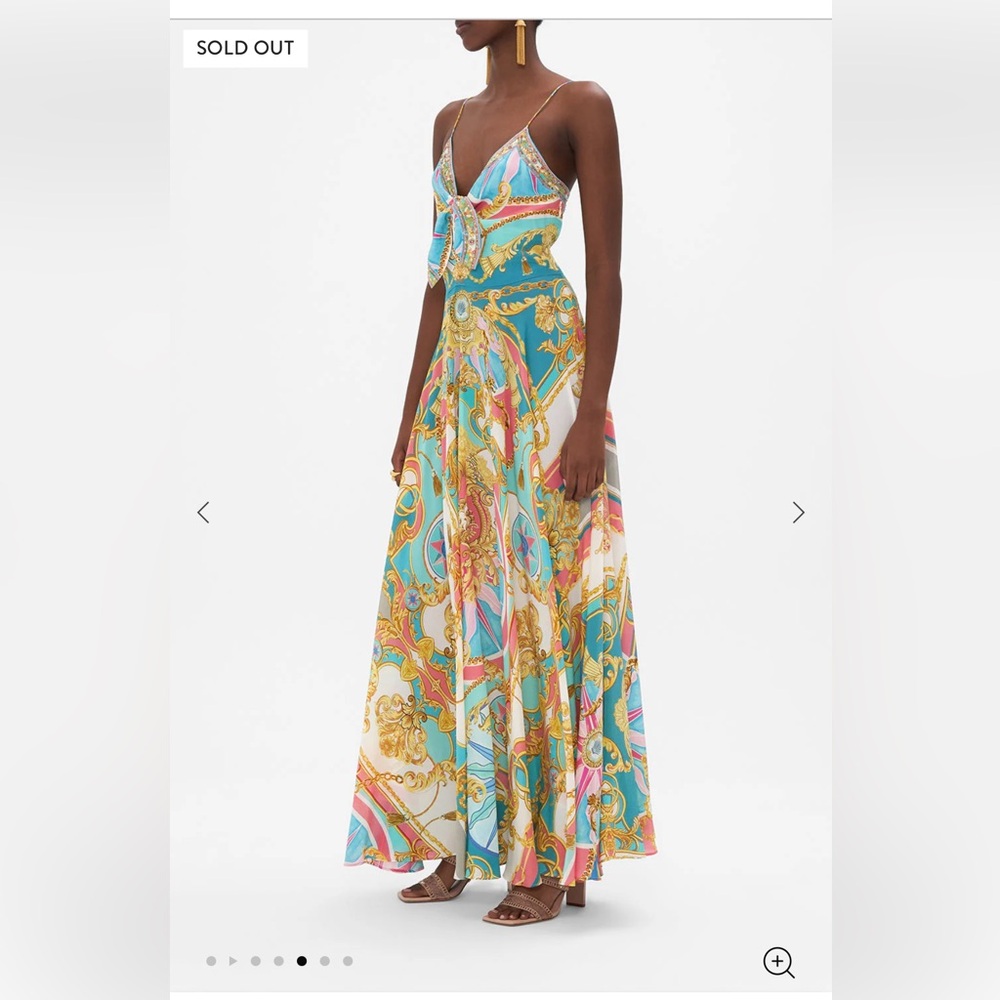Camilla Sail Away with Me Print Silk Maxi Dress M like NEW - Picture 7 of 17
